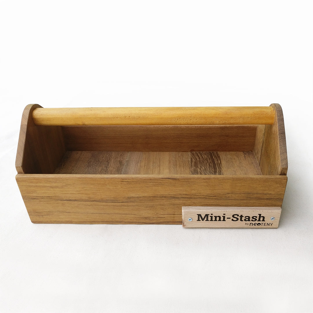 Mini-Stash Wood Tote Box